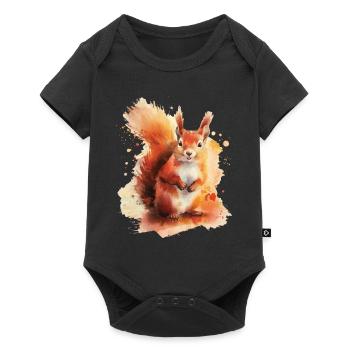 Squirrel - Baby Premium short-sleeve bodysuit - black - Front