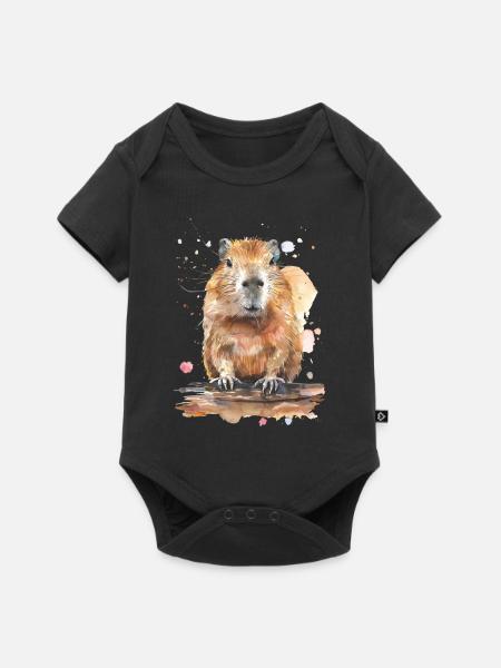 Wasserschwein - Baby Premium Kurzarmbody - Schwarz
