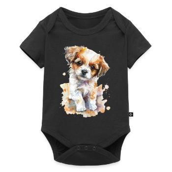 Chien - Body à manches courtes Premium Bébé - noir - Devant