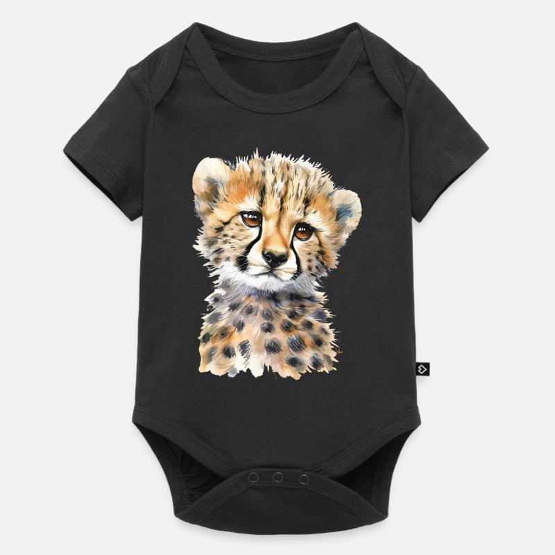 Guépard - Body à manches courtes Premium Bébé - noir