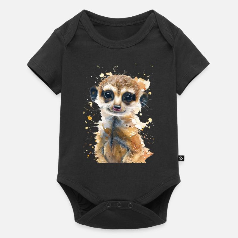 Erdmännchen - Baby Premium Kurzarmbody - Schwarz