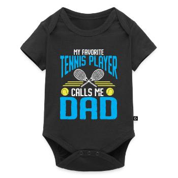 Tennis Player - Baby Premium Kurzarmbody - Schwarz - Vorne