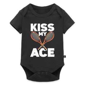 Tennis Player - Baby Premium Kurzarmbody - Schwarz - Vorne