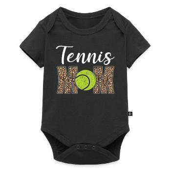 Drôle de joueur de tennis raquette maman - Body à manches courtes Premium Bébé - noir - Devant