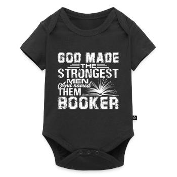 Book Strong Men Become Bookers - Baby Premium short-sleeve bodysuit - black - Front