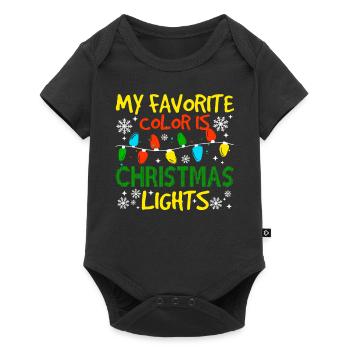 My Favorite Colors Is Christmas Lights - Baby Premium short-sleeve bodysuit - black - Front