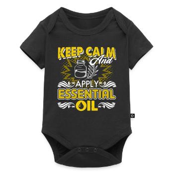 Keep Calm And Apply Essential Oil - Baby Premium short-sleeve bodysuit - black - Front