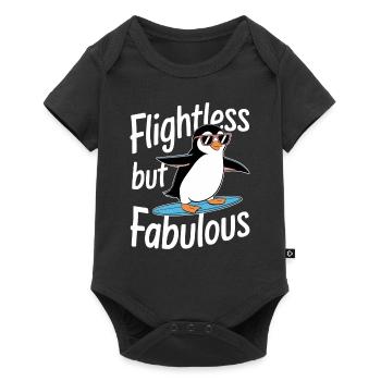 Incapable de voler mais fabuleux surfeur pingouin - Body à manches courtes Premium Bébé - noir - Devant