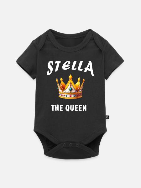 STELLA THE QUEEN - Baby Premium Kurzarmbody - Schwarz