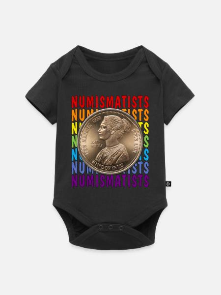 COINS NUMISMATISTS - Baby Premium Kurzarmbody - Schwarz