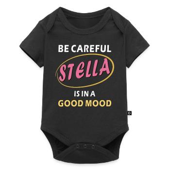 STELLA EST DE BONNE HUMEUR - Body à manches courtes Premium Bébé - noir - Devant