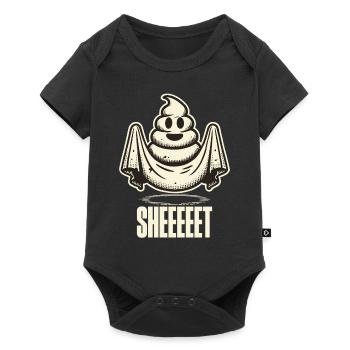 Halloween Caca Pile Ghost Sheet Fun - Body à manches courtes Premium Bébé - noir - Devant