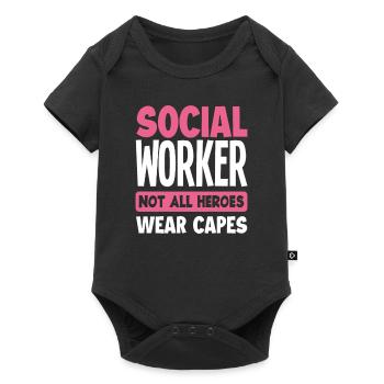 Not all heroes wear capes - Baby Premium short-sleeve bodysuit - black - Front