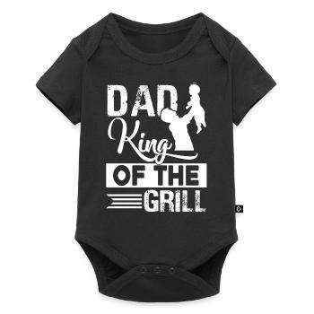 Father's Day Dad King Of Grill - Baby Premium short-sleeve bodysuit - black - Front