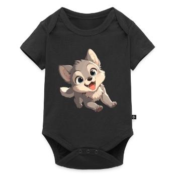 Loups Loup - Body à manches courtes Premium Bébé - noir - Devant