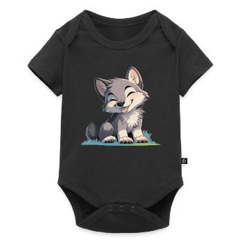 Loups Loup - Body à manches courtes Premium Bébé - noir - Devant