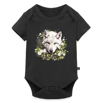 Wölfe Wolf - Baby Premium Kurzarmbody - Schwarz - Vorne
