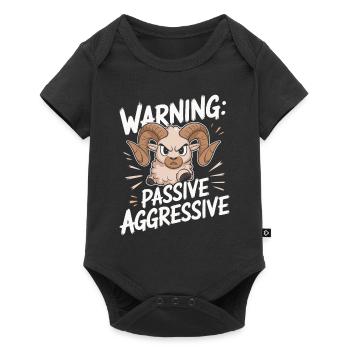 Attention: Passive Aggressive Funny Aries Motif - Baby Premium short-sleeve bodysuit - black - Front