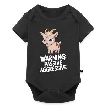Warning: Passive Aggressive Goat Humor - Baby Premium short-sleeve bodysuit - black - Front