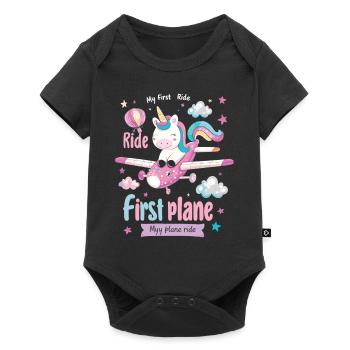 My first plane trip First time flying - Baby Premium short-sleeve bodysuit - black - Front