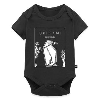 Origami chinois Hanzi pliant hibou papier grue - Body à manches courtes Premium Bébé - noir - Devant