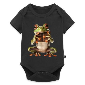 Frog - Baby Premium short-sleeve bodysuit - black - Front