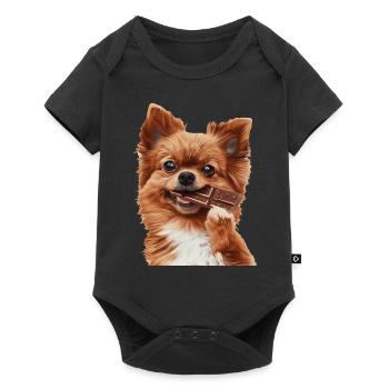 Dog - Baby Premium short-sleeve bodysuit - black - Front