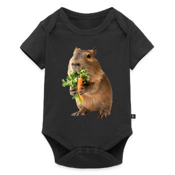 Wasserschwein - Baby Premium Kurzarmbody - Schwarz - Vorne