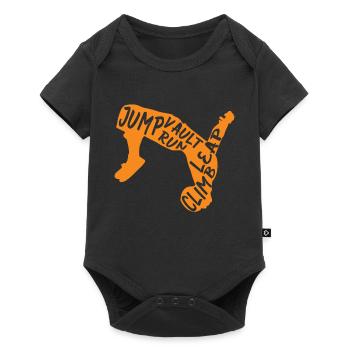 Backflip Salto Acrobaties Parkour Gymnastique Cadeau - Body à manches courtes Premium Bébé - noir - Devant