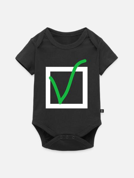 Abhaken - Baby Premium Kurzarmbody - Schwarz