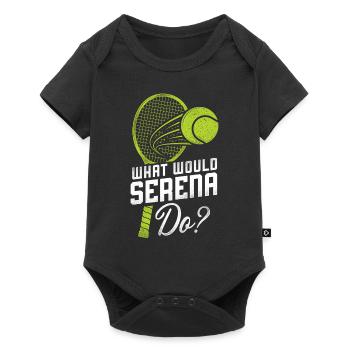Funny Tennis Player Racket What - Baby Premium short-sleeve bodysuit - black - Front