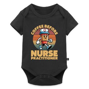Nurse Practitioner Coffee Hospital Coffee Lover - Baby Premium Kurzarmbody - Schwarz - Vorne