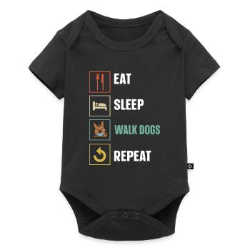 Dog Walker Professional Pet Sitter Dog Walking - Baby Premium short-sleeve bodysuit - black - Front