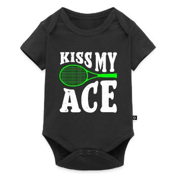 Tennis Player - Baby Premium Kurzarmbody - Schwarz - Vorne