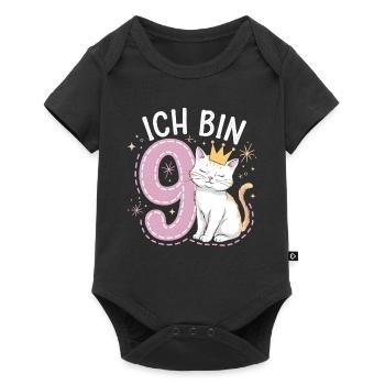 9th Birthday Cat Kitten Children's Birthday - Baby Premium short-sleeve bodysuit - black - Front
