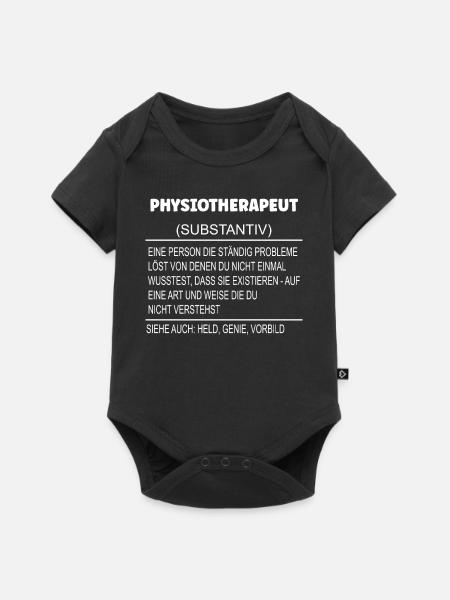 Wörterbuch Erklärung PHYSIOTHERAPEUT Held, Genie, - Baby Premium Kurzarmbody - Schwarz
