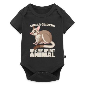 Flying Squirrel Suger Glider Short-headed Glider - Baby Premium short-sleeve bodysuit - black - Front