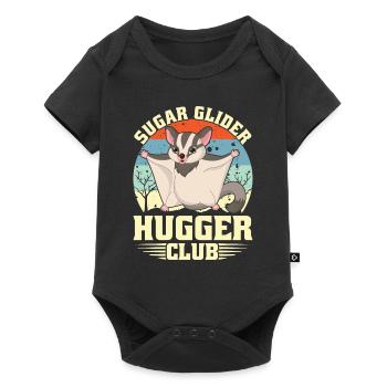 Flying Squirrel Suger Glider Short-headed Glider - Baby Premium short-sleeve bodysuit - black - Front