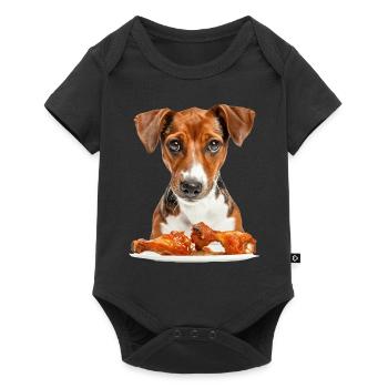 Chien - Body à manches courtes Premium Bébé - noir - Devant