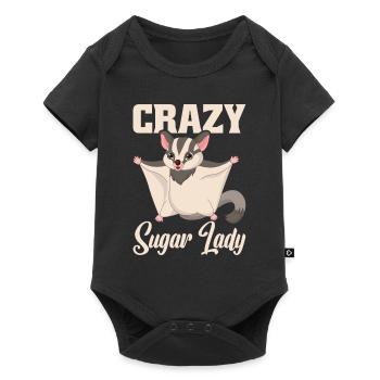 Flying Squirrel Suger Glider Short-headed Glider - Baby Premium short-sleeve bodysuit - black - Front
