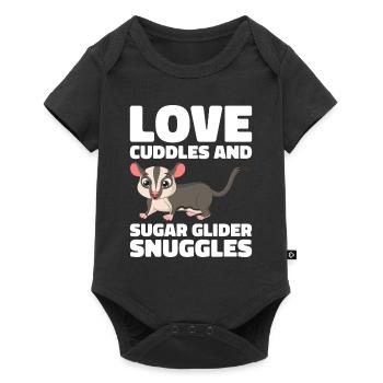 Flying Squirrel Suger Glider Short-headed Glider - Baby Premium short-sleeve bodysuit - black - Front