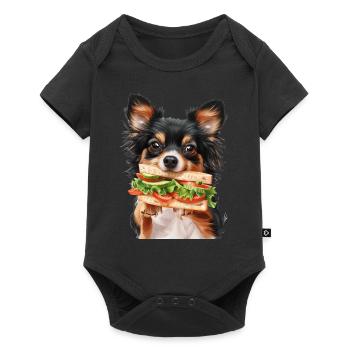 Chien - Body à manches courtes Premium Bébé - noir - Devant