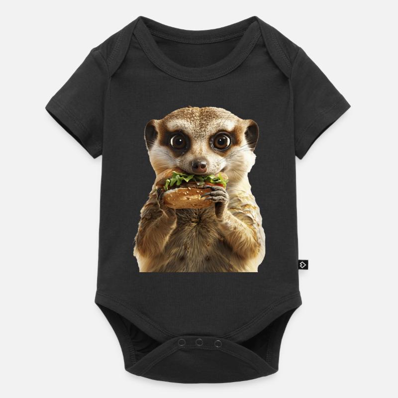 Erdmännchen - Baby Premium Kurzarmbody - Schwarz