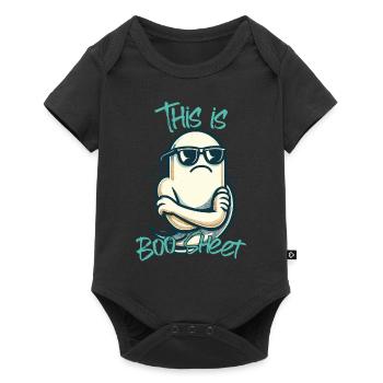 Funny Halloween : Ghost Boo Sheet - Body à manches courtes Premium Bébé - noir - Devant