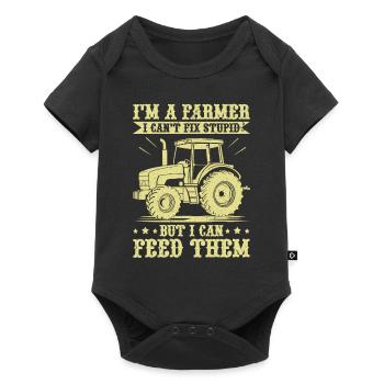 Tracteur agricole Tracteur vintage Farmers - Body à manches courtes Premium Bébé - noir - Devant