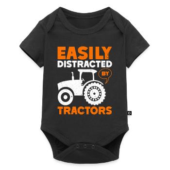 Tracteur agricole Tracteur vintage Farmers - Body à manches courtes Premium Bébé - noir - Devant