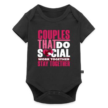 Couples who do social work together stay - Baby Premium short-sleeve bodysuit - black - Front