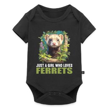 Ferret Frettchen - Baby Premium short-sleeve bodysuit - black - Front