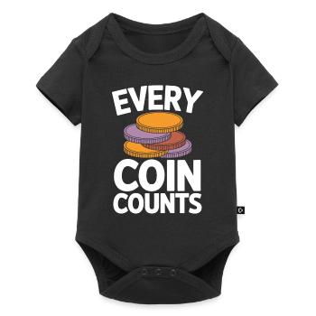 Every Coin Counts Numismatics Lovers - Baby Premium short-sleeve bodysuit - black - Front