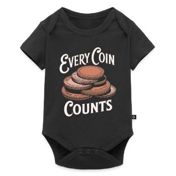 Every coin counts Numismatics Enthusiasm - Baby Premium short-sleeve bodysuit - black - Front